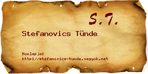 Stefanovics Tünde névjegykártya